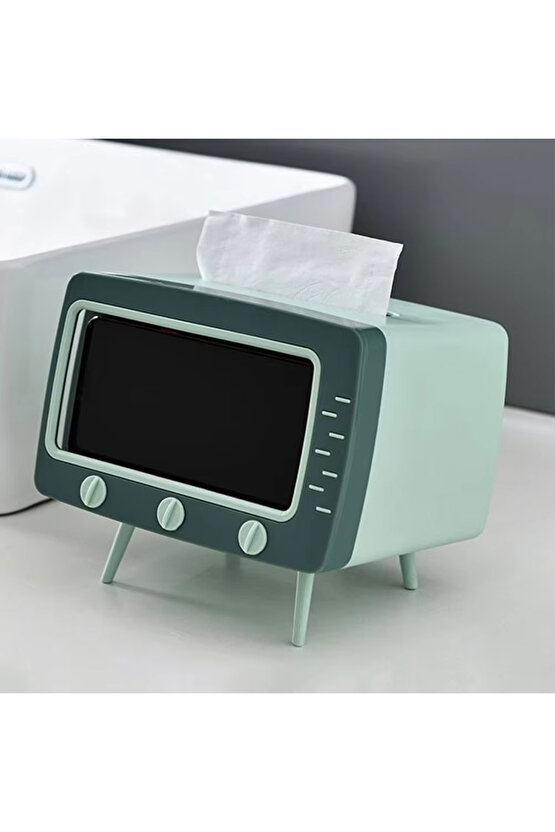 M3lfs- Sn-24896 Telefon Tutuculu Peçete Kutusu Çok Fonksiyonlu Kilif Organizer