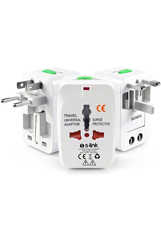 htcx SLX-WTA03 Beyaz Universal Seyahat Adaptoru LifeModax 1005813