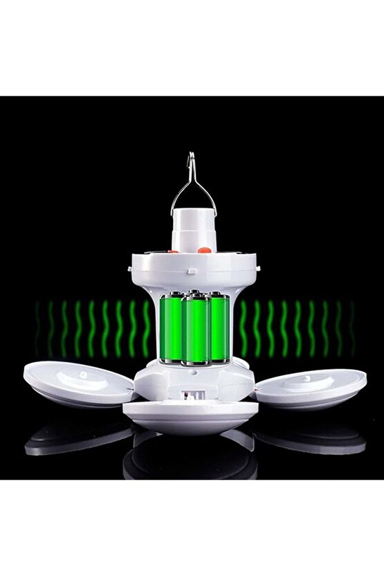 Solar Panelli Şarjlı 5li Katlanabilir Acil Durum Kamp Lambası Powermaster