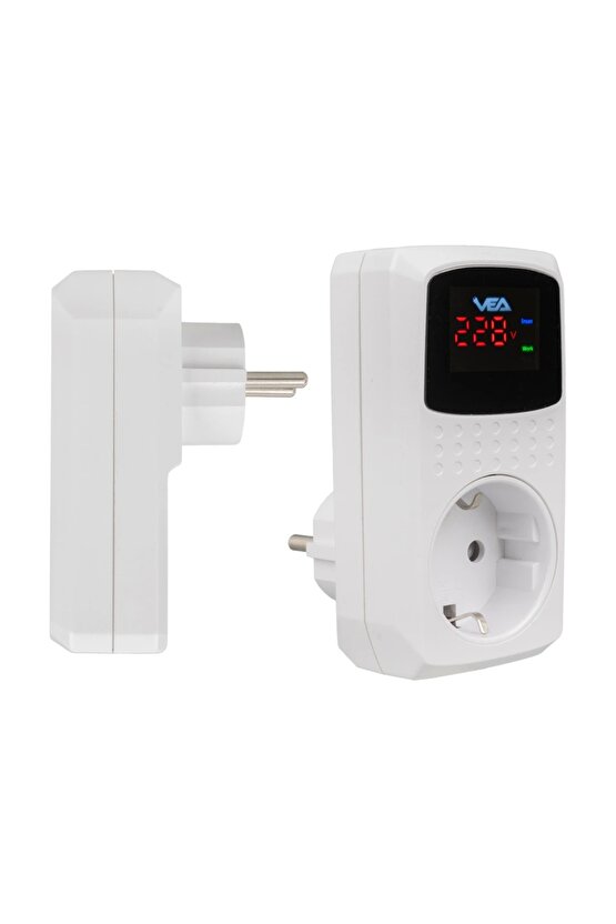 16A 3520W TEKLİ DİJİTAL GÖSTERGELİ AKIM KORUMALI PRİZ (4767) - VSR1586-5562