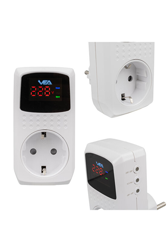 TEKNOLOST 16A 3520W TEKLİ DİJİTAL GÖSTERGELİ AKIM KORUMALI PRİZ (4517)