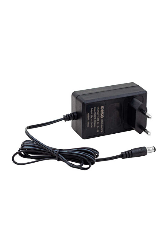 12 VOLT - 2 AMPER 5.5*2.5 UÇLU YERLİ ÜRETİM PLASTİK KASA PRİZ TİPİ ADAPTÖR