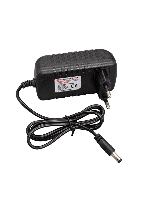 Pm-4531 12 Volt - 2 Amper 5.5*2.5 Uçlu Plastik Kasa Priz Tipi Adaptör
