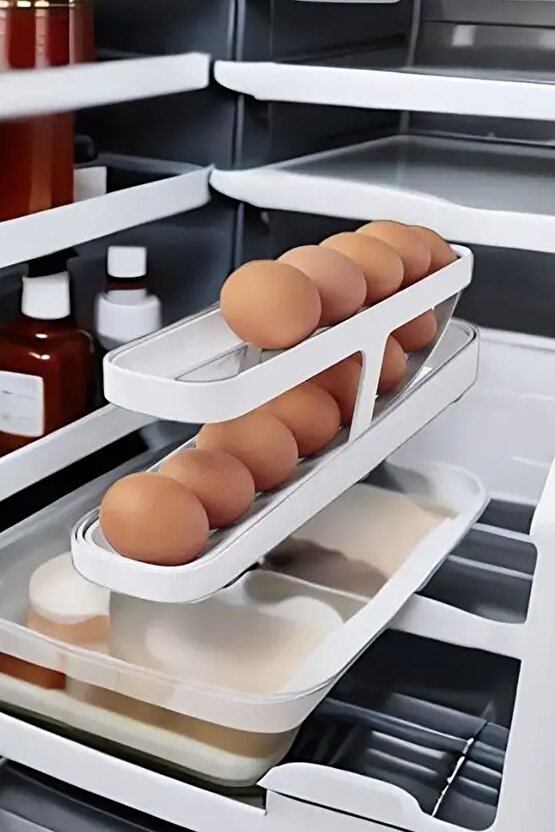 Buzdolabı Yumurta Organizeri, 14 Yumurta Kapasiteli Saklama Düzenleyici, Kullanışlı Organizer Kabı