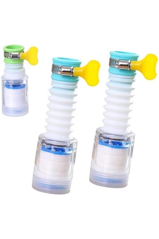 SHSM 2 ADET 360 Derece Dönen Su Filtreleme Özellikli, Ayarlanabilir Musluk Filtresi, Katlanabilir