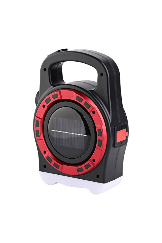 HB-6678C COB LEDLİ 20 WATT 3 KADEMELİ ŞARJ EDİLEBİLİR USB ÇIKIŞLI SOLAR LAMBA (4674)