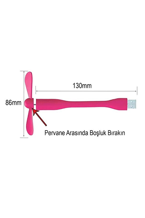 PM-20579 Taşınabilir Esnek USB Mini Fan Vantilatör (PowerBank - Laptop)