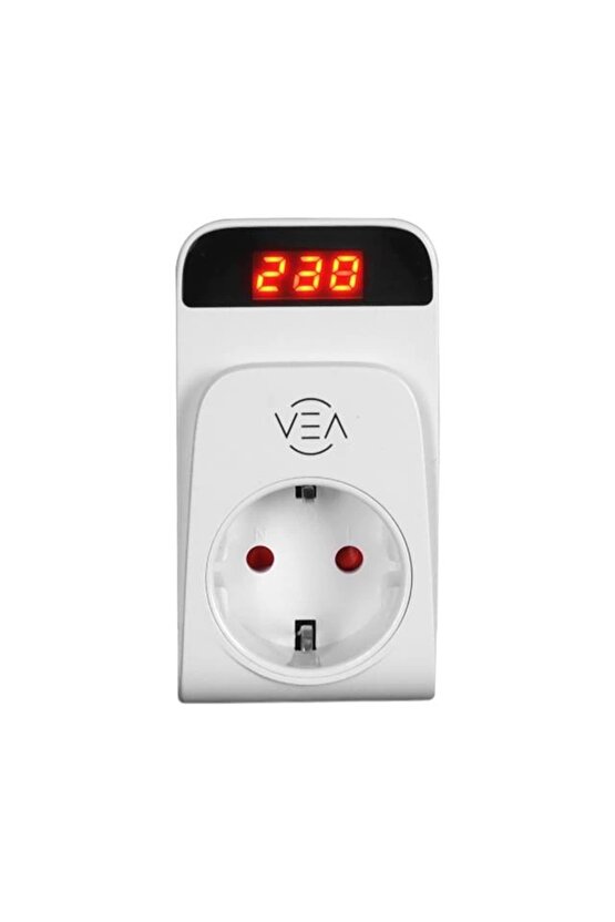 VE-25530 15A 3520W Tekli Dijital Göstergeli Akım Korumalı Priz Aşırı Yüksek Gerilim
