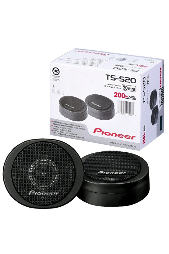 34 20mm 200 Watt Hard Dome Süper Tweeter – Tiz Hoparlör (2’li Takım)