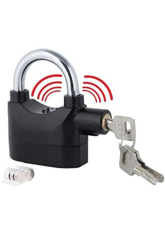 Sesli Alarm Özellikli 110 Desibel Asma Kilit | Hırsızlığa Karşı Akıllı Güvenlik Kilidi