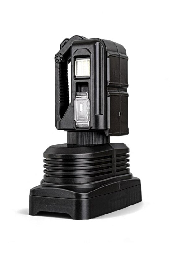 Süper Parlak Şarjlı ve Pilli El Feneri | Battal Boy, 4 Farklı Işık Modu, Güçlü Aydınlatma