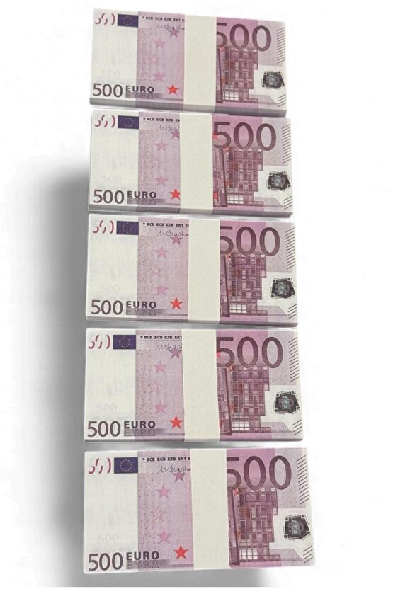 5 Deste 500 € Görünümlü Oyun Parası – Düğün, Kına, Koleksiyon, Mizah, Eğlencelik, Fotoğraf