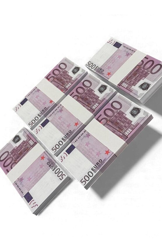 5 Deste 500 € Görünümlü Oyun Parası – Düğün, Kına, Koleksiyon, Mizah, Eğlencelik, Fotoğraf
