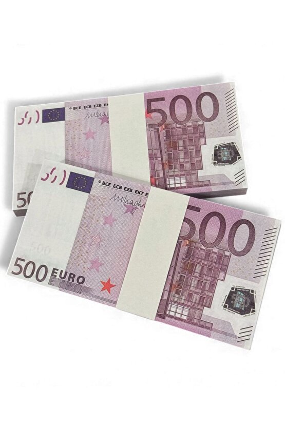 2 Deste 500 € Görünümlü Oyun Parası – Düğün Atma, Kına, Koleksiyon, Film Parası