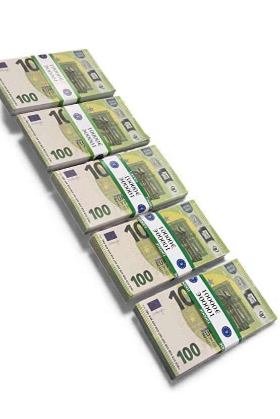 5 Deste 100 EURO Eğlencelik ve Dekoratif Para – Film Sahnesi, Düğün, Mizah ve Koleksiyon Amaçlı 100€