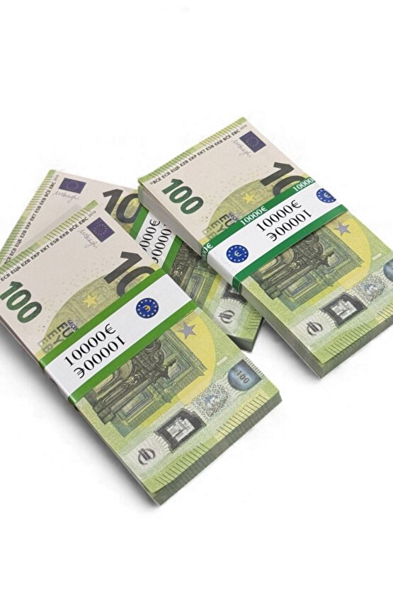 3 Deste 100 € Prop Money – Film, Fotoğraf, Sahne, Düğün, Parti ve Mizah Amaçlı Dekoratif Euro Parası