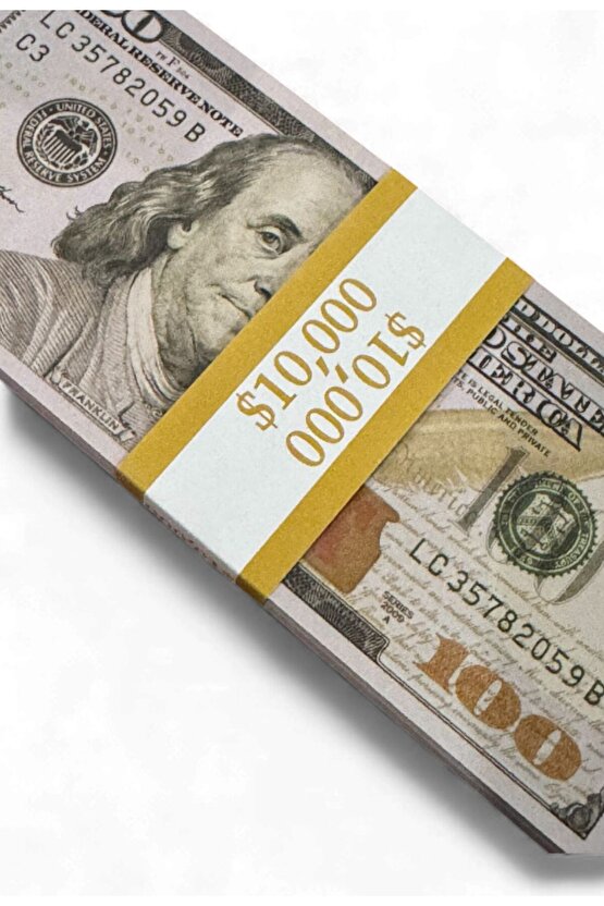 1 Deste Düğün Parası – Şaka Parası – 100$ Oyun Parası Deste (GEÇERSİZ Yazılı) | 1.kalite