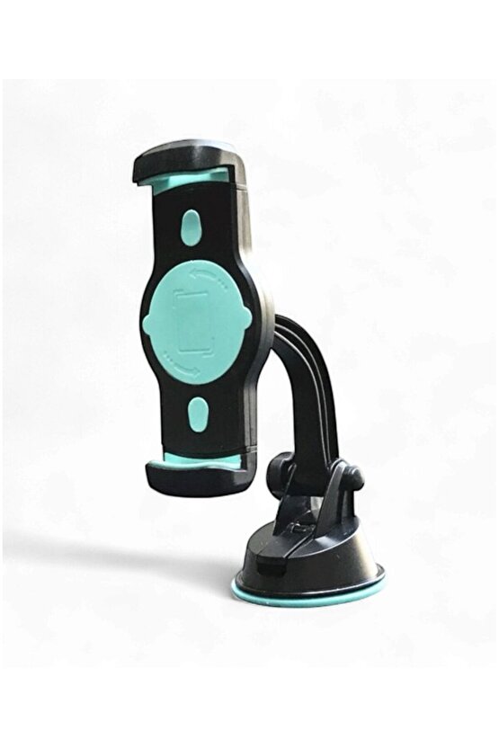 Vantuzlu Siyah 360° Döner Tablet ve Telefon Tutucu | Cam ve Düz Yüzeyler İçin Uygun