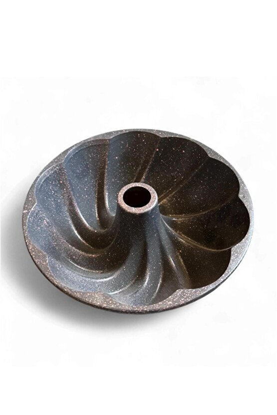 Granit Kaplamalı 25 cm Döküm Kek Kalıbı – Dalgalı Desenli Yuvarlak Kek Kalıbı