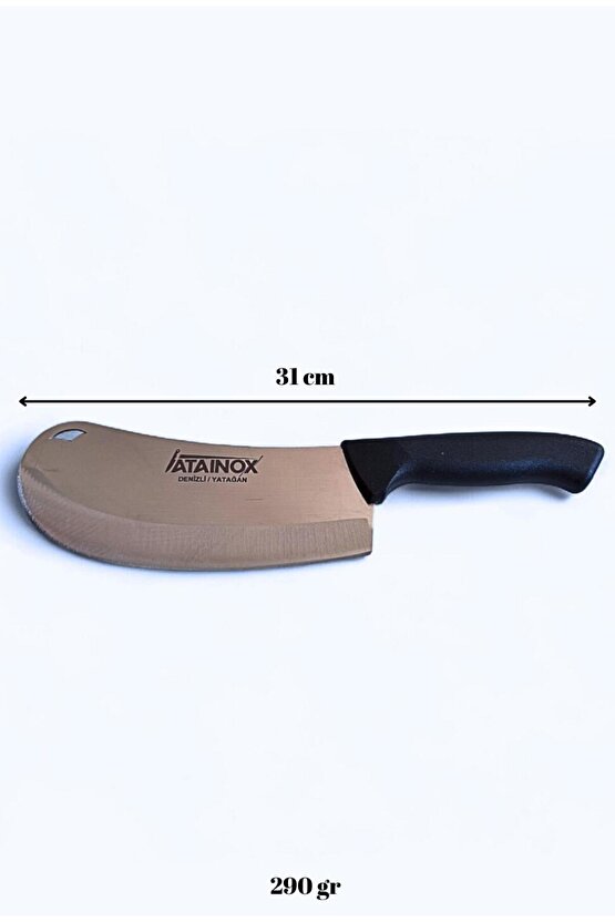 ATAINOX Denizli Yatağan Kasap Bıçağı – 31 cm, 290 gr | Profesyonel Et ve Kemik Kesme Bıçağı