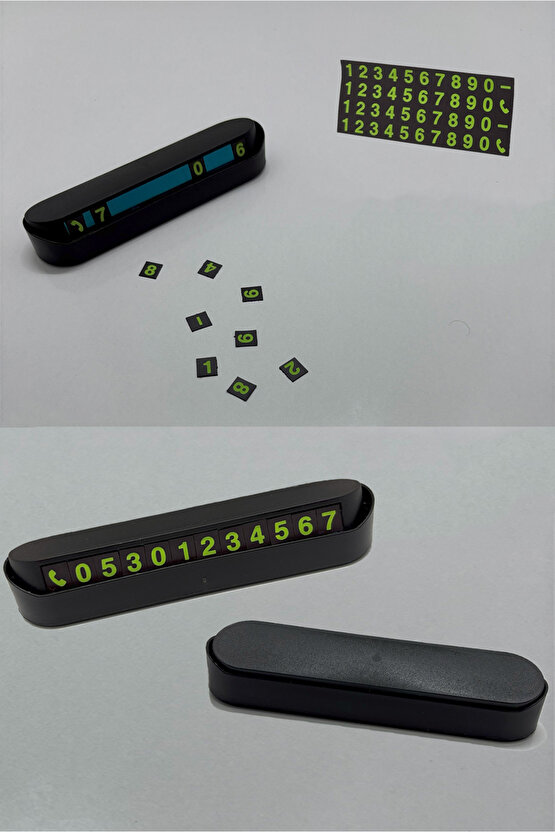 Fosforlu Araç İçi Park Numaratörü Aç Kapa Otomobil Telefon Numarası Numaralık