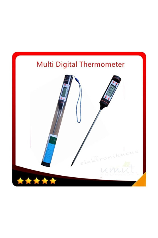 Tp Daldırma Saplama Tipi Dijital Gıda Sıcaklık Ölçer Termometre - Termometreler - 2 Yıl
