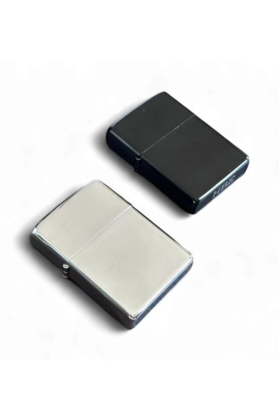 Gri Metal Çakmak – Yeniden Doldurulabilir, Şık ve Dayanıklı