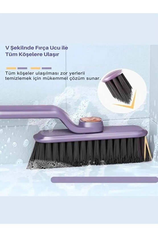 Temizlik Fırçası 360 Derece Döner Başlıklı Dar Alan Cımbızlı Toz Mutfak Banyo Temizlik Fırçası