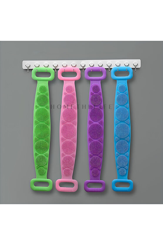 Silikon Vücut Sırt Yıkama Lifi, Çift Taraflı Banyo Sırt Kesesi 70cm