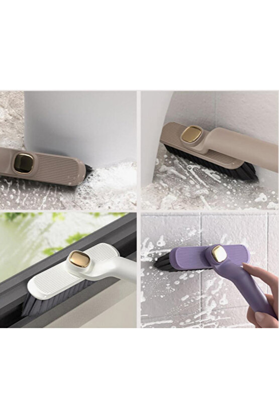 Döner Başlıklı Temizlik Fırçası Cımbızlı Banyo Mutfak Lavabo Detay Temizleme Fırçası