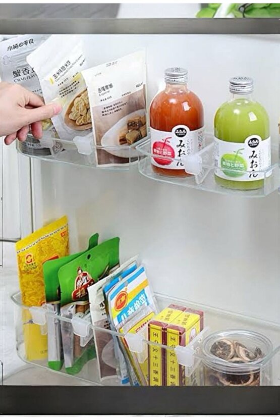 10’lu Şeffaf Buzdolabı Raf Ayıracı Seti – Düzenleyici Bölme Organizer
