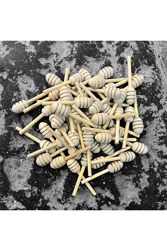 Ahşap El Yapımı Doğal Mini Bal Kaşığı Seti 6lı 6 cm Ahşap Daldız