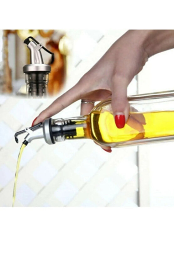 3lü Adet Kapaklı Şişe Ucu Servis Aparatı Damlalık Yağdanlık Tıpa Tapa Mantar