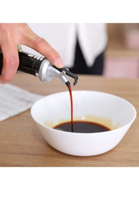 3lü Adet Kapaklı Şişe Ucu Servis Aparatı Damlalık Yağdanlık Tıpa Tapa Mantar