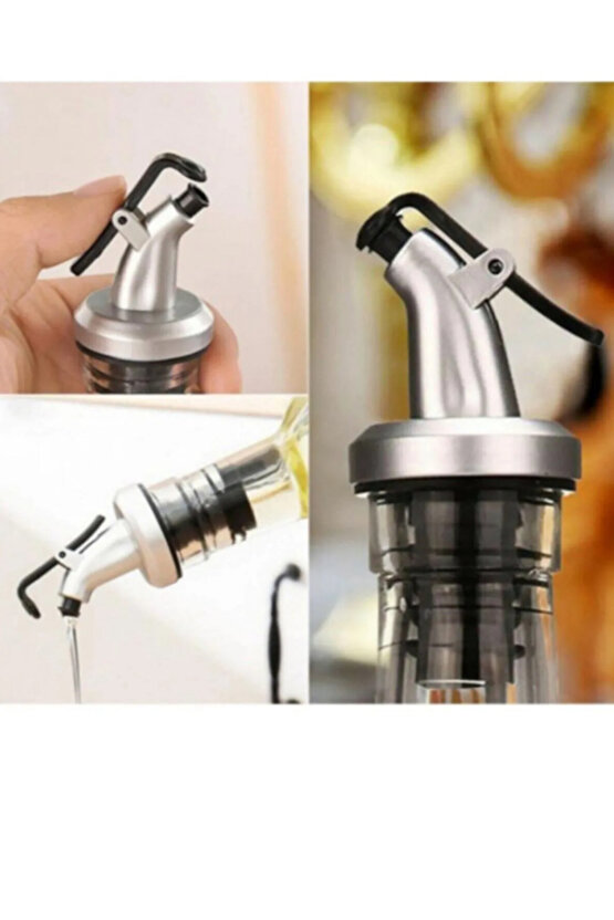 3lü Adet Kapaklı Şişe Ucu Servis Aparatı Damlalık Yağdanlık Tıpa Tapa Mantar