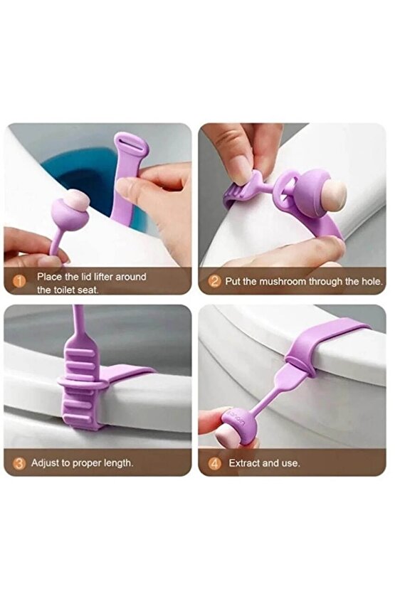 1 Adet Pratik Mantar Tasarımlı Hijyenik Klozet Kaldırma Aparatı | Hijyenik Klozet Kapağı Tutucu