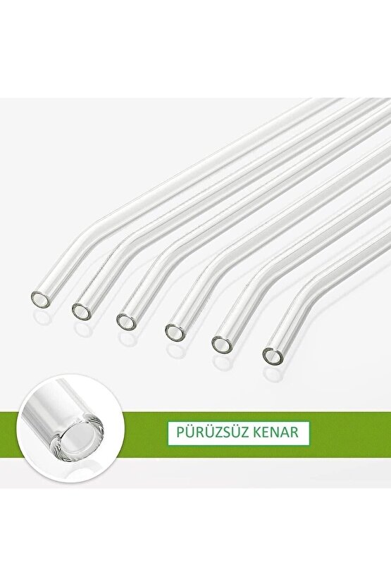 6lı Cam Pipet Ve 1 Adet Temizleme Fırçası 1. Kalite Cam Pipet Set