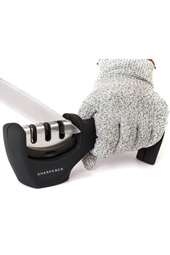 Profesyonel Bıçak Bileyici 3 Açılı Elmas Seramik Tungsten Çelik El Bıçakları Bileme