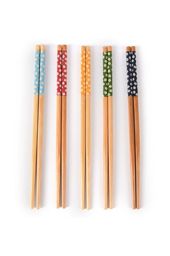 Bambu Ahşap Çin Çubukları - Bamboo Chopsticks - 5 Çift
