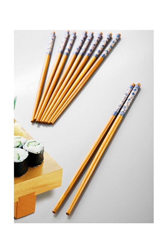 Bambu Ahşap Çin Çubukları - Bamboo Chopsticks - 5 Çift