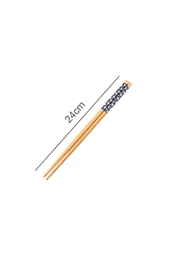 5 ÇİFT Doğal Bambu Desenli Chopstick Pratik Yıkanabilir Çin Yemek Chopstick Çubukları SVRM