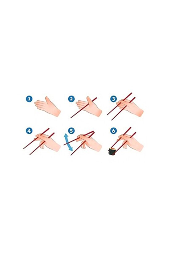 Chopstick 5 Çift Yıkanabilir Çin Kore Uzakdoğu Bambu Yemek Çubuğu