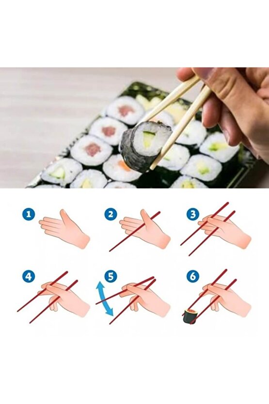 Chopstick Asya Uzak Doğu Japonya Çin Yemek Çubuğu Desenli 5 Çift