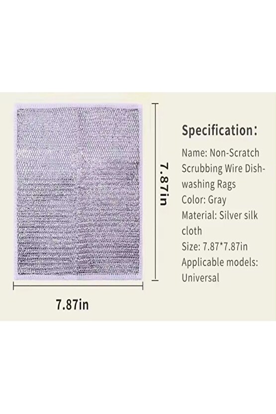 Çift Kat Ovma Teli - Hijyenik Bulaşık Teli - Çift Kat Bulaşık Tel Bezi (1 ADET)