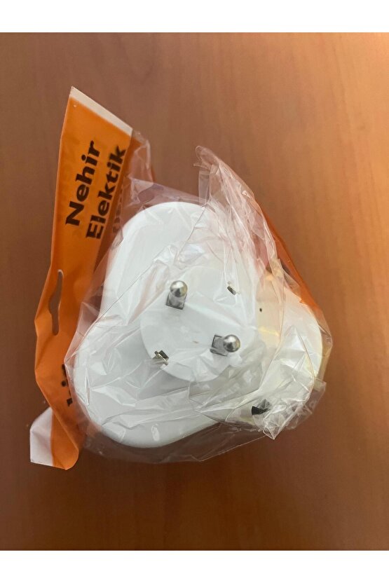 Topraklı Üçlü Fiş Priz Yonca Golyat 3lü Adet