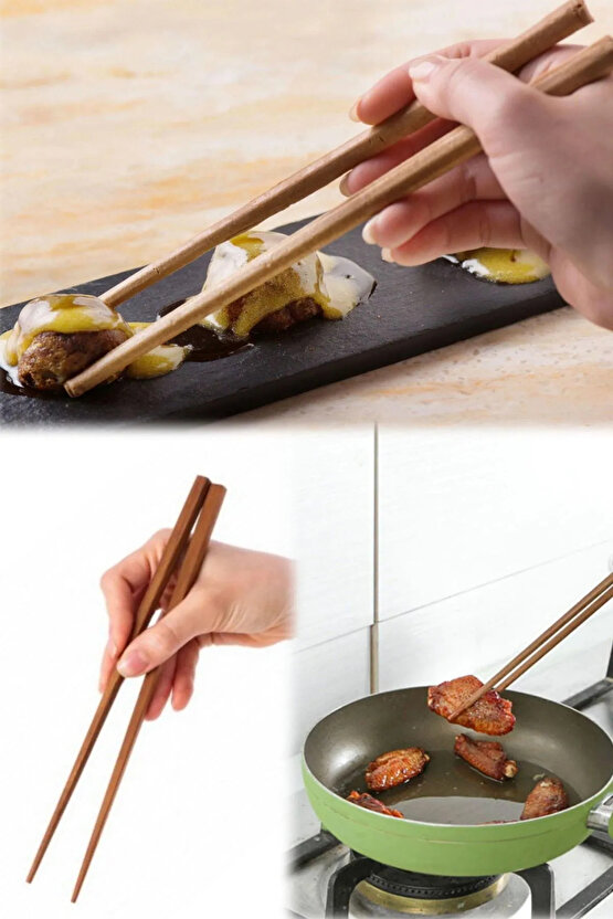 10 Çift Çubuk Yıkanabilir Bambu A Kalite Kaymaz Ahşap Chopsticks Çin Yöresel Yemek Çubuğu Stick Pro