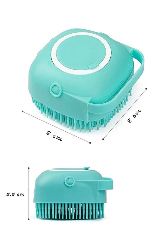 Şampuan Hazneli Kedi Ve Köpek Evcil Hayvan Yıkama Fırçası Silikon Evcil Hayvan Banyo Lifi