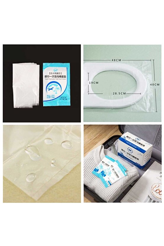 10 Adet Tek Kullanımlık Klozet Örtüsü