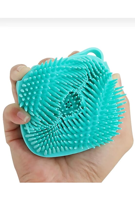 Duş Jeli Hazneli Silikon Fırça Kese Çok Amaçlı Vücut Temizleme Kesesi Banyo Lifi 1 Adet