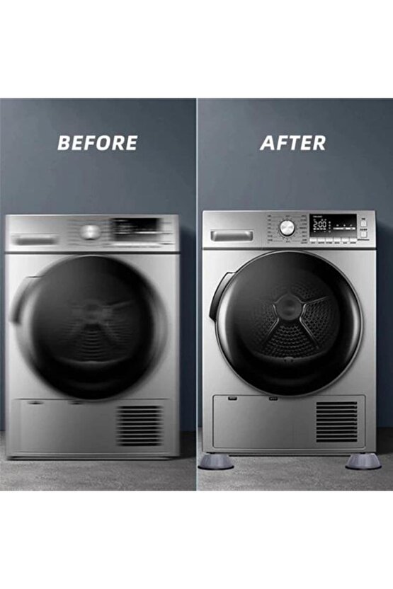 Çamaşır Makinesi Titreşim Önleyici Kaydırmaz Vantuzlu Stoper Set 4 Adet